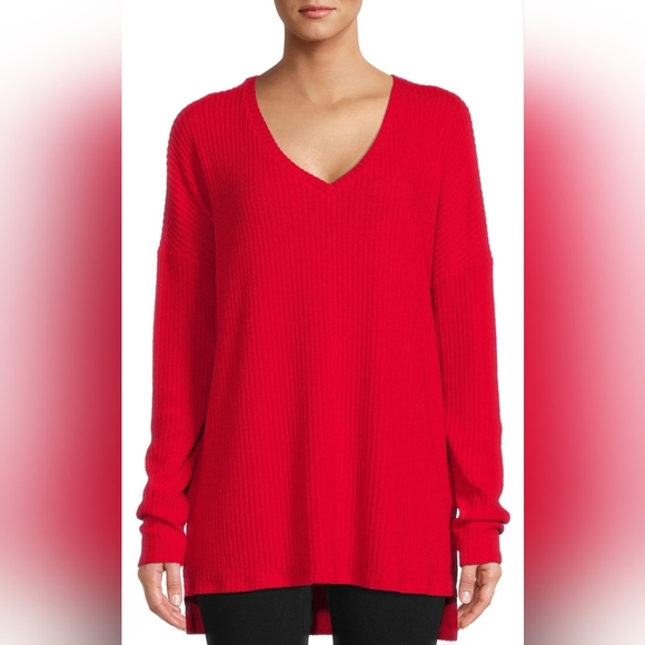 Time And Tru Ribbed Tunic Sweater - Picture 1 of 8